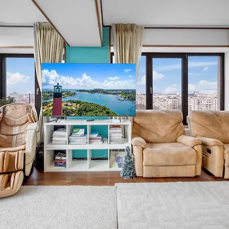 Luxurious Downtown Penthouse With Spectacular Panorama Bucarest